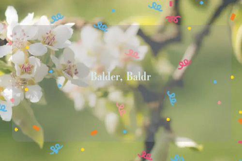 Balder, Baldr