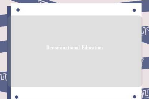 Denominational Education